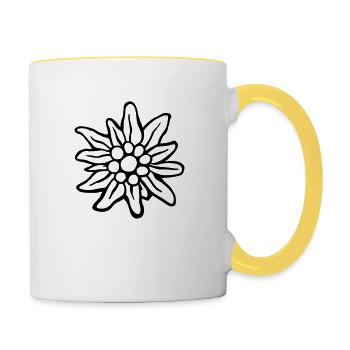 edelweiss - Tasse zweifarbig - Weiß/Gelb - Rechts