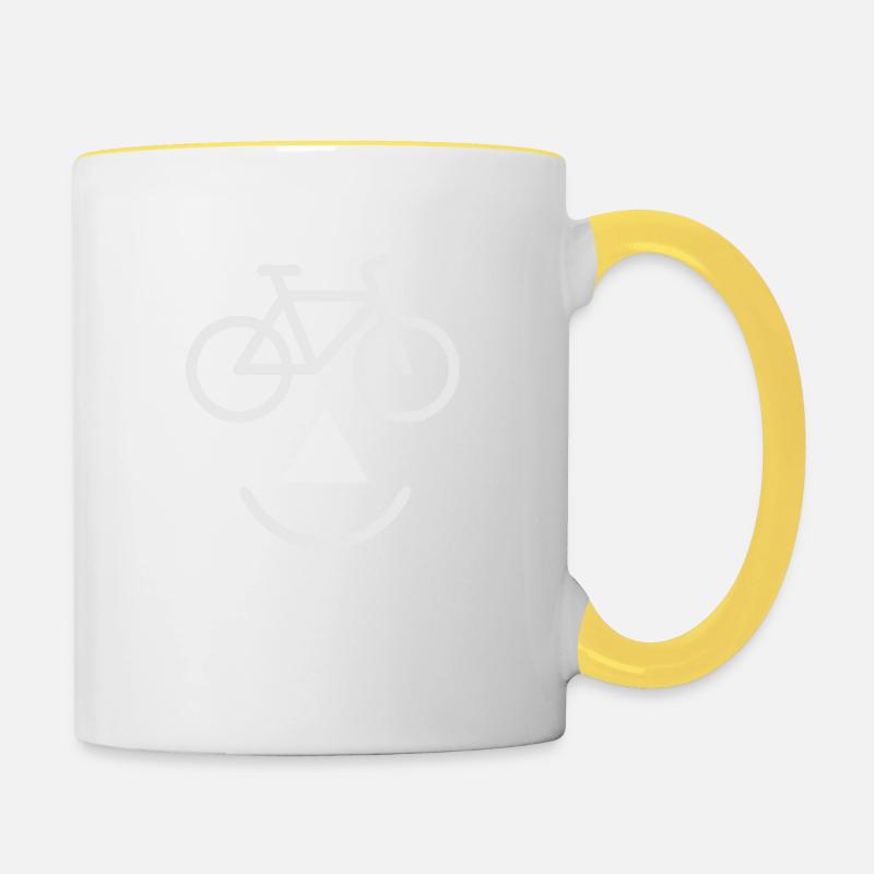 vélo vélo - Mug contrasté - blanc/jaune