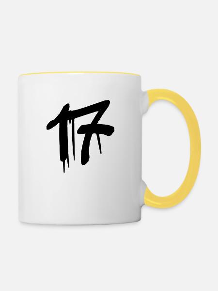 17 - Tasse zweifarbig - Weiß/Gelb