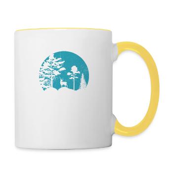 Natur - Tasse zweifarbig - Weiß/Gelb - Rechts