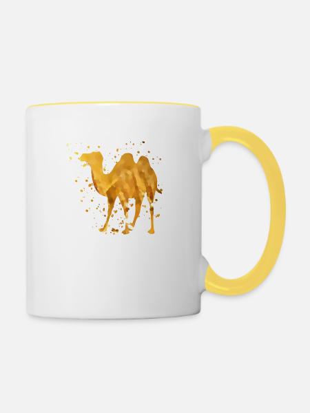 Schönes Kamle - Tasse zweifarbig - Weiß/Gelb
