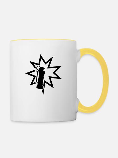 Flashbang - Tasse zweifarbig - Weiß/Gelb