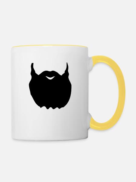 bart - Tasse zweifarbig - Weiß/Gelb
