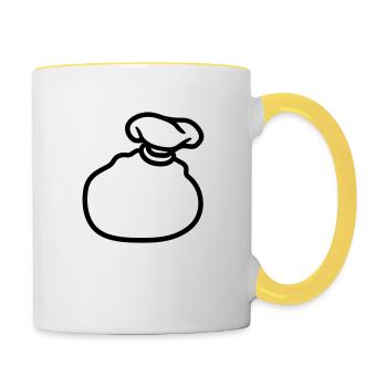 small bag christmas - Contrasting Mug - white/yellow - Right