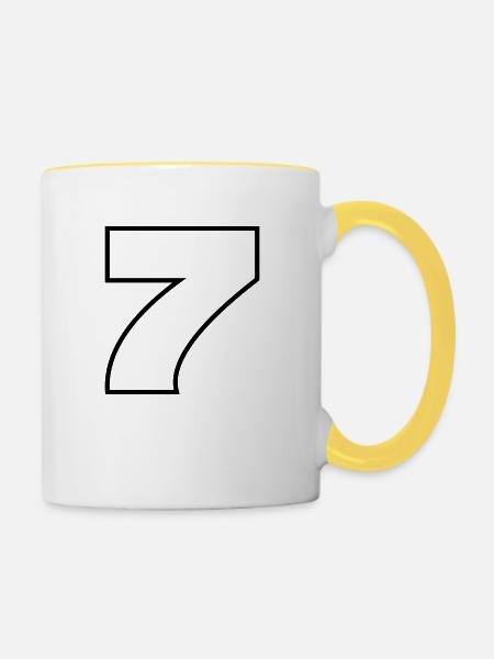 7 - Tasse zweifarbig - Weiß/Gelb