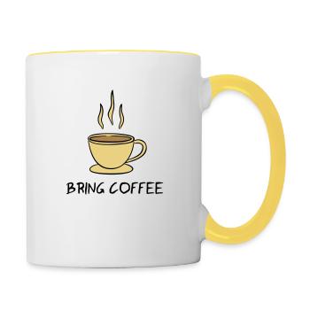 Bring Coffee - Contrasting Mug - white/yellow - Right