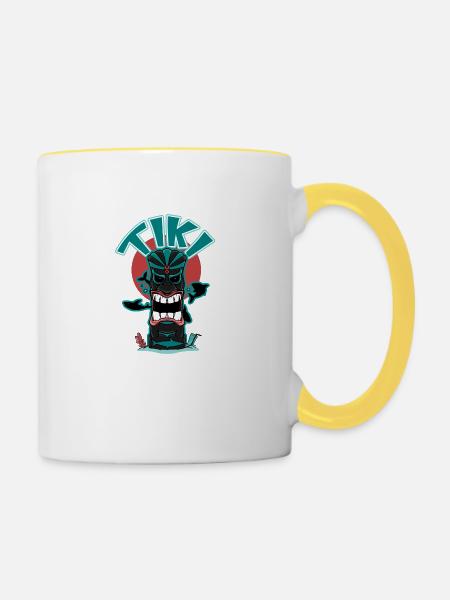 Tiki U-Boot - Tasse zweifarbig - Weiß/Gelb