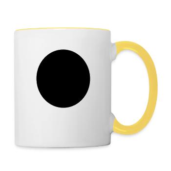 Black Dot - Tasse zweifarbig - Weiß/Gelb - Rechts