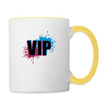 Effet 3D VIP - Mug contrasté - blanc/jaune - Droite
