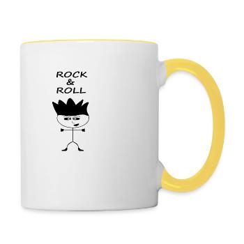 Rock&Roll - Contrasting Mug - white/yellow - Right