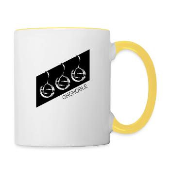 grenoble - Mug contrasté - blanc/jaune - Droite