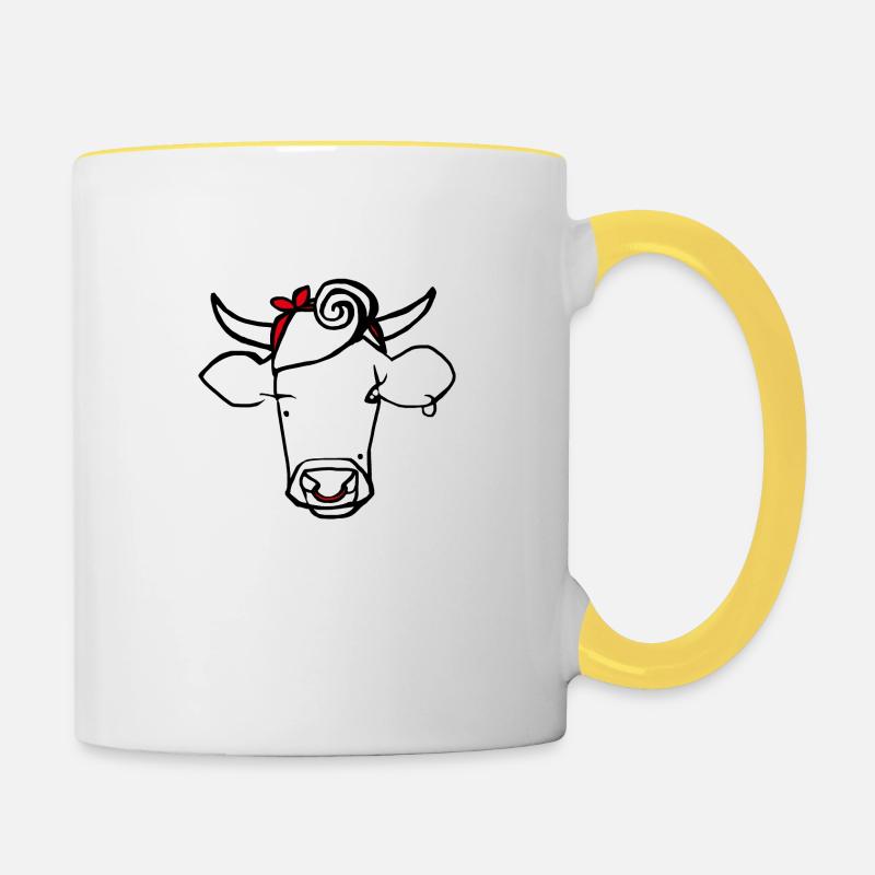 Ms. Stier - Contrasting Mug - white/yellow