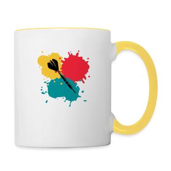 Fléchettes 1 - Mug contrasté - blanc/jaune - Droite