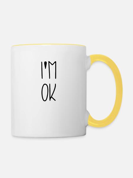 I'm Broken - Tasse zweifarbig - Weiß/Gelb