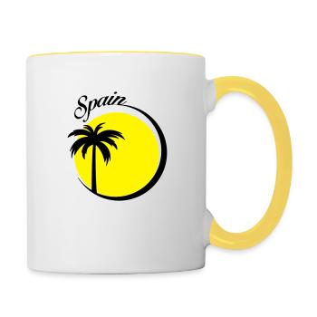 spain - Tasse zweifarbig - Weiß/Gelb - Rechts