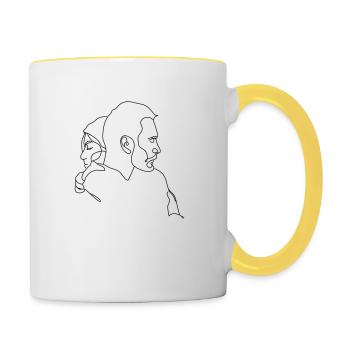 hug - Contrasting Mug - white/yellow - Right