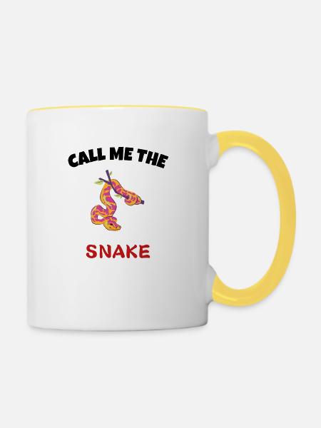 call me the snake - Tasse zweifarbig - Weiß/Gelb