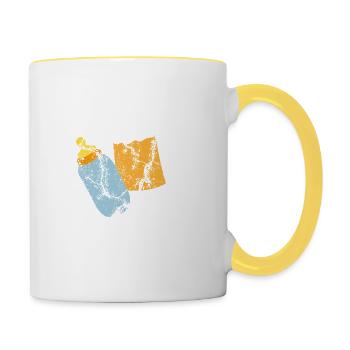 1. Vatertag - Tasse zweifarbig - Weiß/Gelb - Rechts
