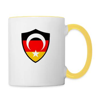 Türkei - Deutschland - Freundschaft - Tasse zweifarbig - Weiß/Gelb - Rechts