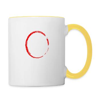 Rock and roll station - Tasse zweifarbig - Weiß/Gelb - Rechts