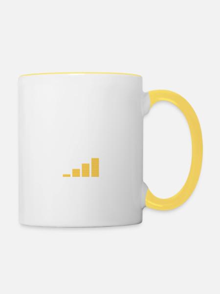 KEEP CALM HODL - Tasse zweifarbig - Weiß/Gelb