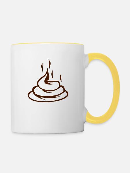 fiente Mist - Tasse zweifarbig - Weiß/Gelb