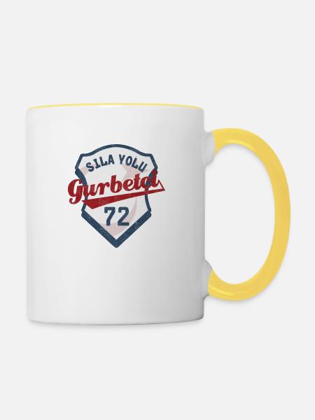 Batmanlı - Tasse zweifarbig - Weiß/Gelb