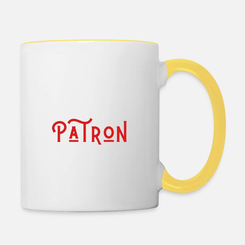 pas parfait mais patron - Mug contrasté - blanc/jaune