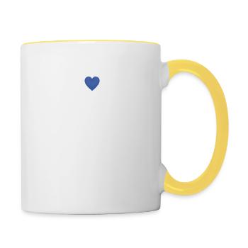 In Beziehung mit dem weltbesten Taucher - Tasse zweifarbig - Weiß/Gelb - Rechts