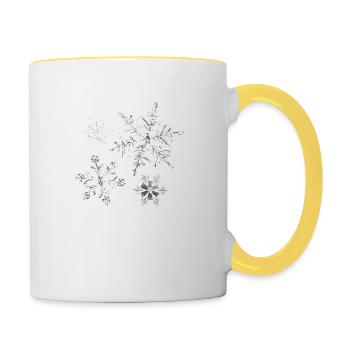 Winter - Tasse zweifarbig - Weiß/Gelb - Rechts