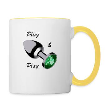 Plug and Play - Contrasting Mug - white/yellow - Right