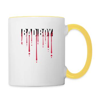 Blood Bad Boy - Mug contrasté - blanc/jaune - Droite