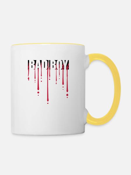 Blut Bad Boy - Tasse zweifarbig - Weiß/Gelb