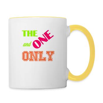 Le seul et unique - Mug contrasté - blanc/jaune - Droite