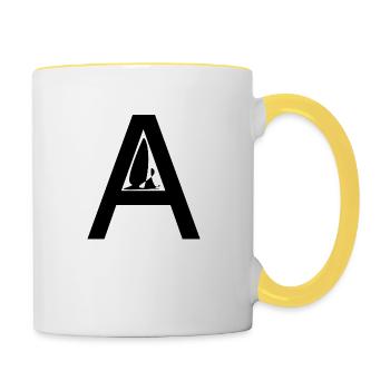A - Tasse zweifarbig - Weiß/Gelb - Rechts