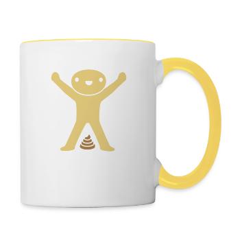 Bunch made happy child - Contrasting Mug - white/yellow - Right
