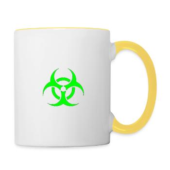 techno 1 - Mug contrasté - blanc/jaune - Droite
