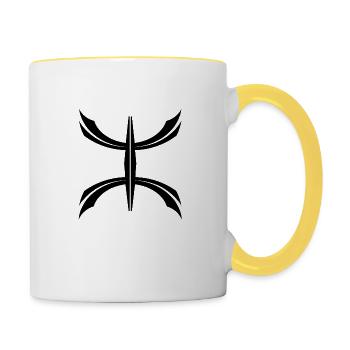 Z IMAZIGHEN LE le sublime AMAZIGH. - Mug contrasté - blanc/jaune - Droite