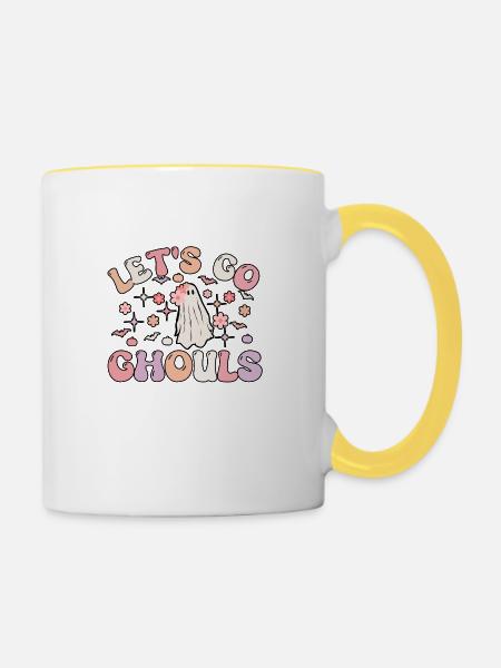 Lass uns Ghule gehen - Tasse zweifarbig - Weiß/Gelb
