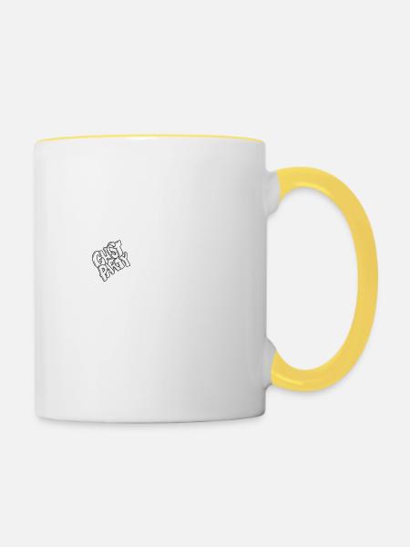 Schleichen Sie es echt - Tasse zweifarbig - Weiß/Gelb