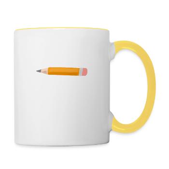 Ich glaube an dich, Lehrer. - Tasse zweifarbig - Weiß/Gelb - Rechts