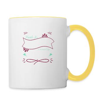 cameraman humor job computer funny sayings - Contrasting Mug - white/yellow - Right