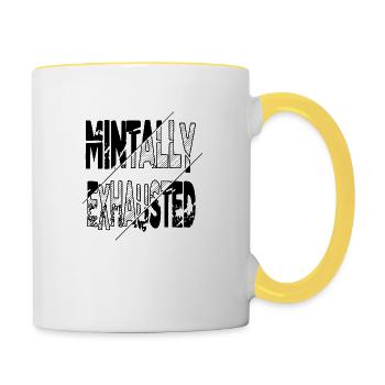 Happy Fairy Tail Cadeau de Noël Dork - Mug contrasté - blanc/jaune - Droite