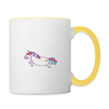 Limited Edition - Tasse zweifarbig - Weiß/Gelb - Rechts