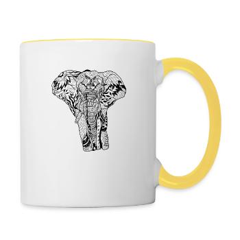 ELEPHANT - Contrasting Mug - white/yellow - Right