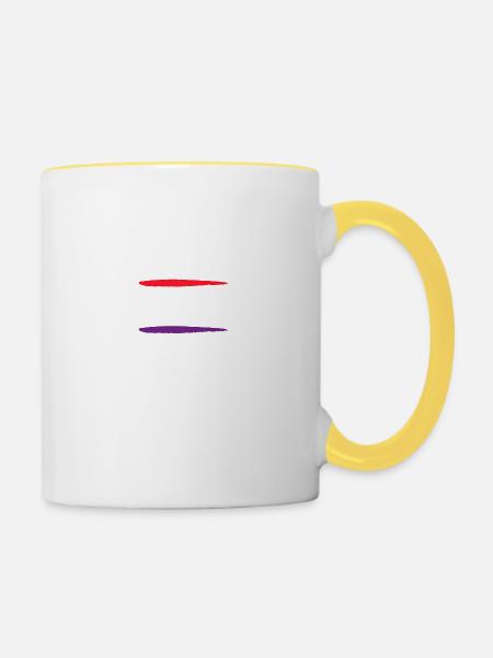 Regel deine Welt - Tasse zweifarbig - Weiß/Gelb
