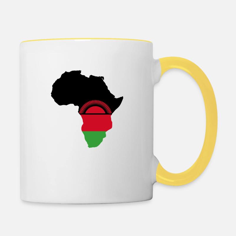 Malawi - Mug contrasté - blanc/jaune