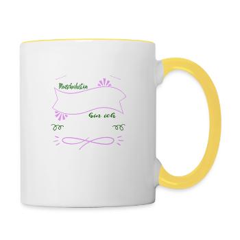 hundefreund spruch geschenk windhund welpe - Tasse zweifarbig - Weiß/Gelb - Rechts