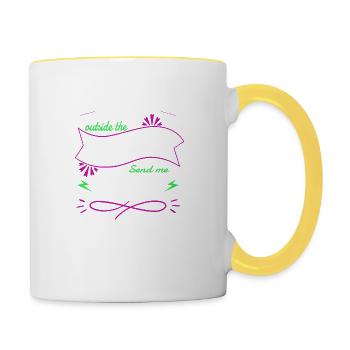 computer science humor funny quote present - Tasse zweifarbig - Weiß/Gelb - Rechts