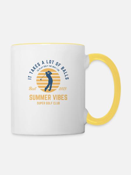 Sommerstimmung - Tasse zweifarbig - Weiß/Gelb